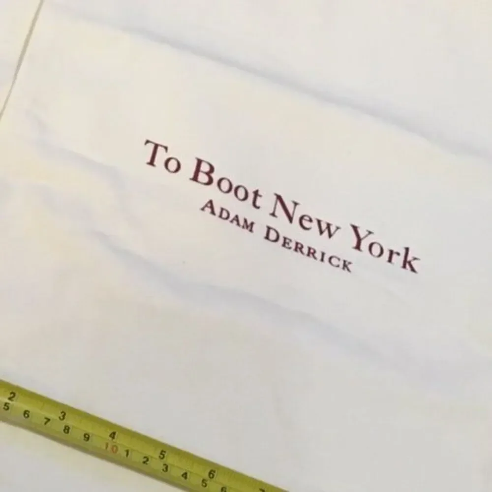 To Boot New York TWO (2) dustbags Dust Bag White Drawstring NEW 12” x 14”